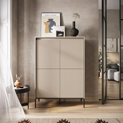 Trend TR-03 Highboard Cabinet 98cm [Beige] - Lifestyle Image 