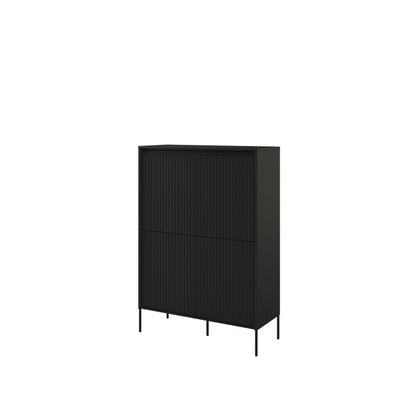 Trend TR-03 Highboard Cabinet 98cm [Black Matt] - White Background