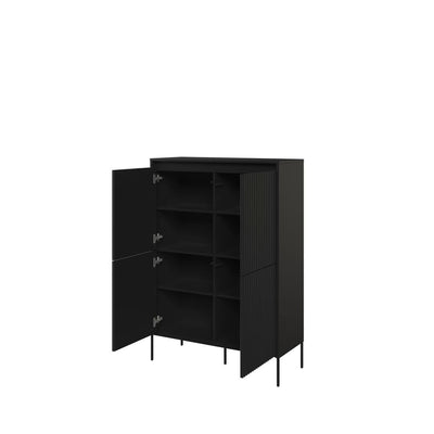 Trend TR-03 Highboard Cabinet 98cm [Black Matt] -  Interior Layout