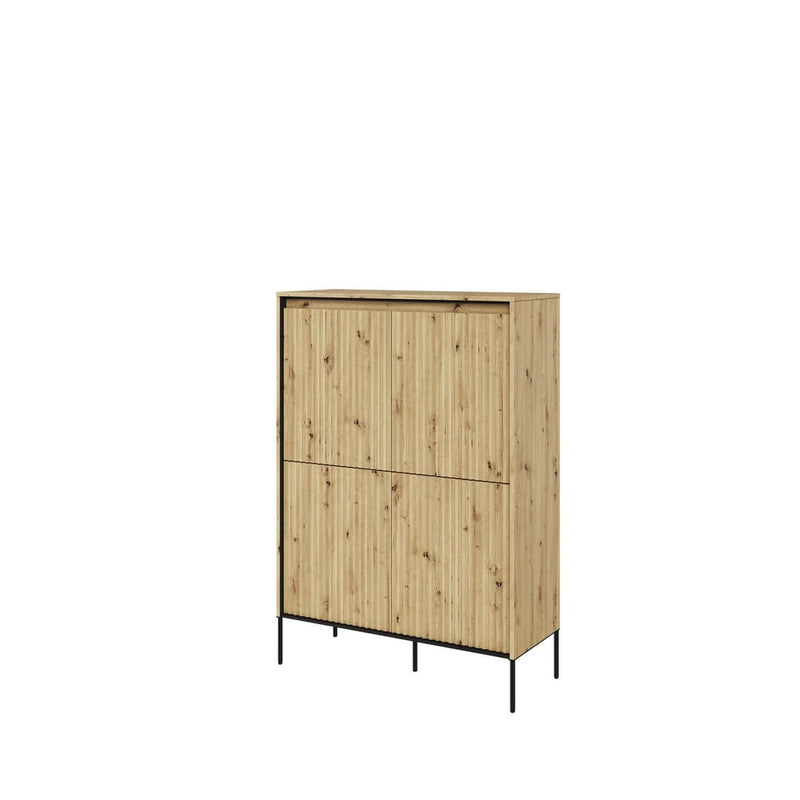 Trend TR-03 Highboard Cabinet 98cm [Oak Artisan] - White Background