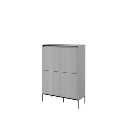 Trend TR-03 Highboard Cabinet 98cm [Grey Matt] - White Background