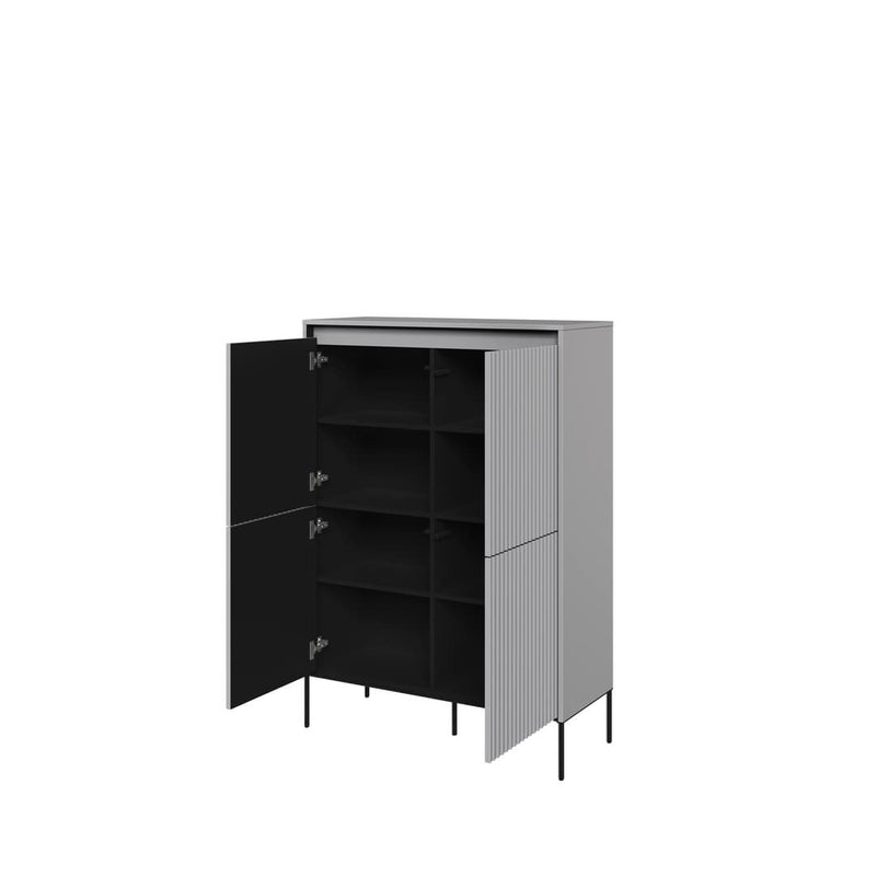 Trend TR-03 Highboard Cabinet 98cm [Grey Matt] -  Interior Layout