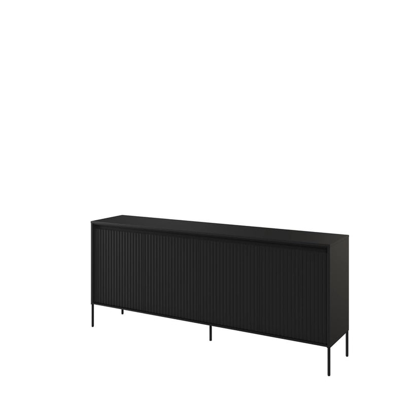 Trend TR-04 Sideboard Cabinet 193cm [Black Matt] - White Background