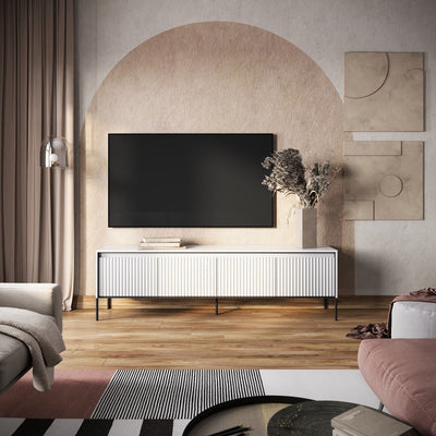 Trend TR-06 TV Cabinet 193cm [White Matt] - Lifestyle Image 