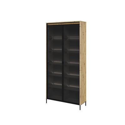 Trend TR-07 Tall Display Cabinet 92cm [Oak Artisan] - White Background