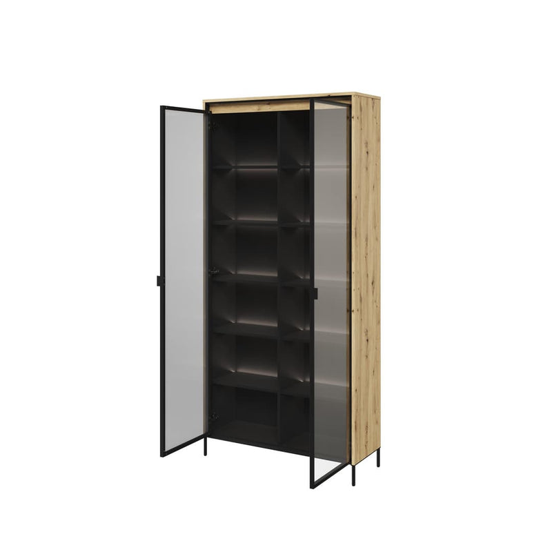 Trend TR-07 Tall Display Cabinet 92cm [Oak Artisan] -  Interior Layout