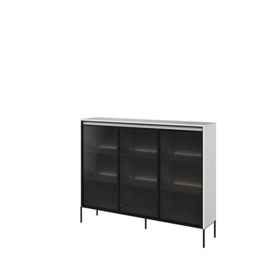 Trend TR-08 Display Cabinet 150cm [White Matt] - White Background