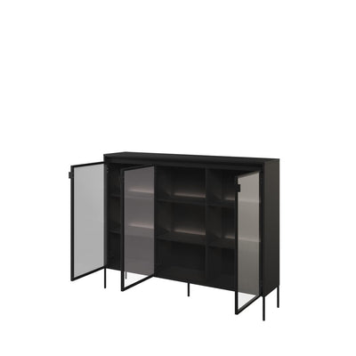 Trend TR-08 Display Cabinet 150cm [Black Matt] -  Interior Layout