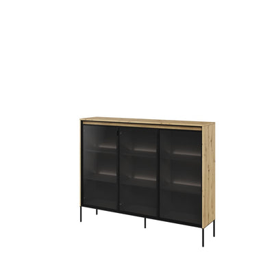 Trend TR-08 Display Cabinet 150cm [Oak Artisan] - White Background