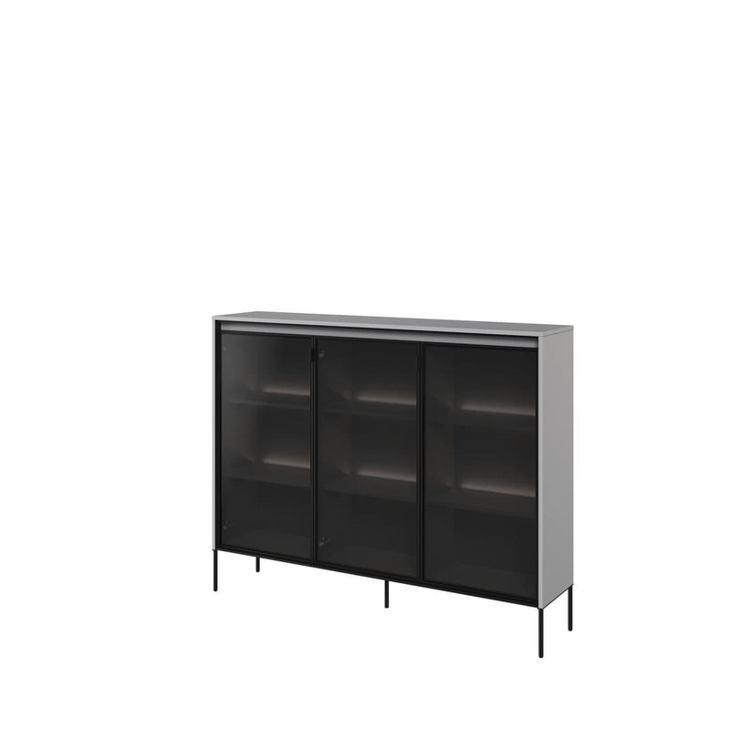 Trend TR-08 Display Cabinet 150cm [Grey Matt] - White Background