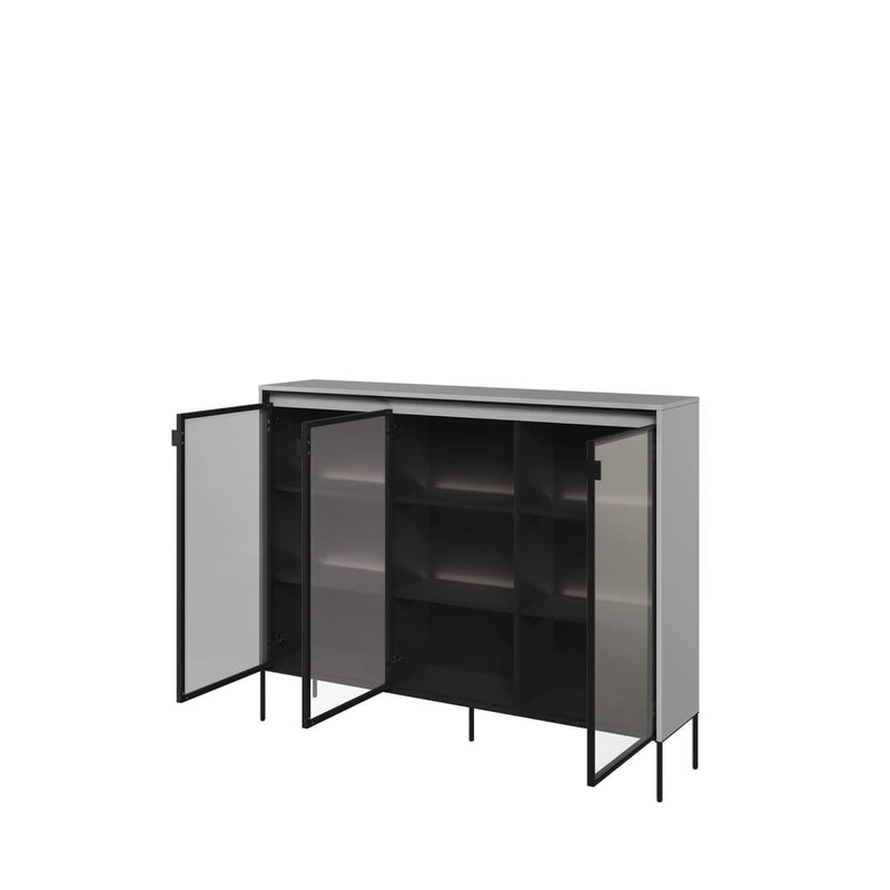 Trend TR-08 Display Cabinet 150cm [Grey Matt] -  Interior Layout