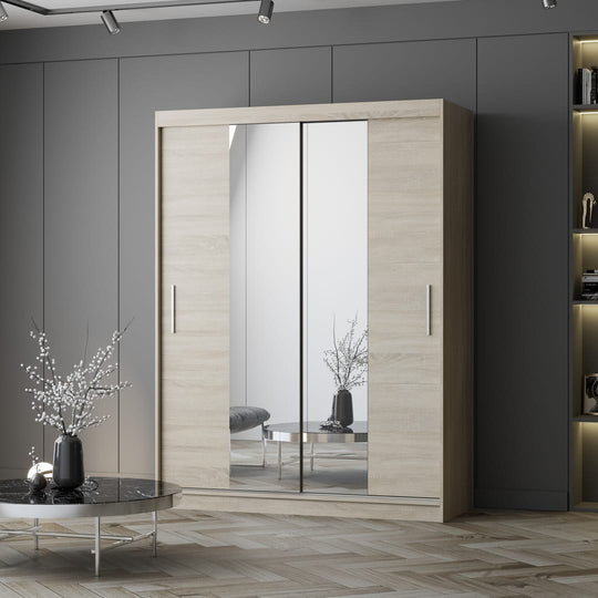 Vista 01 Sliding Mirror Door Wardrobe 150cm