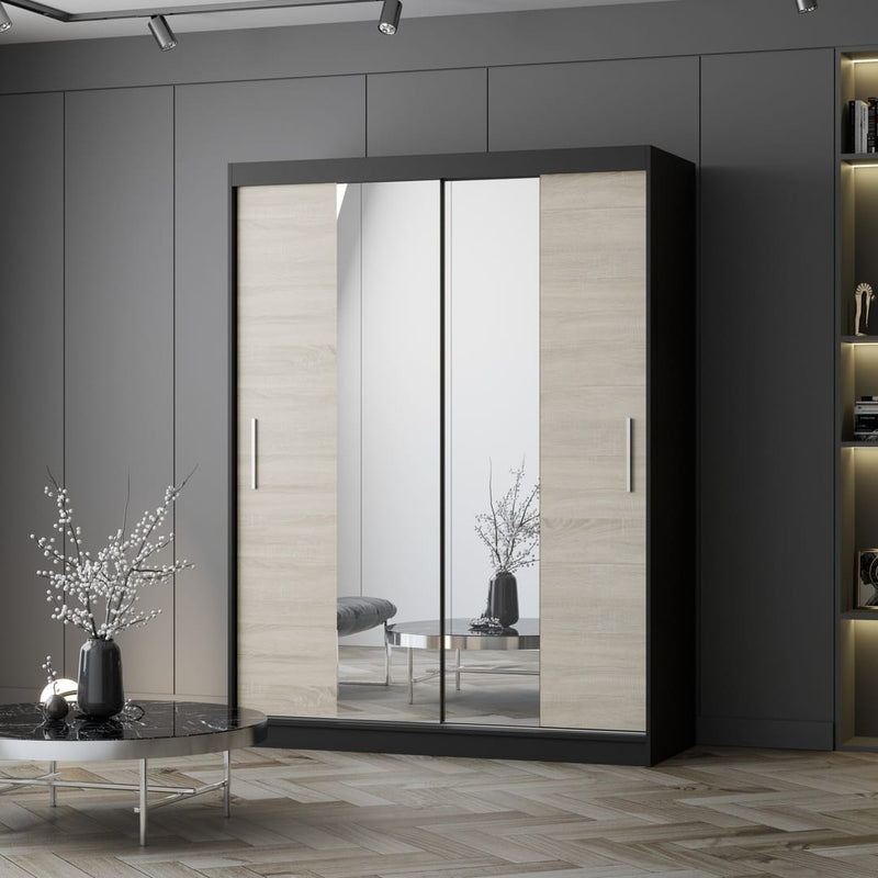 Vista 01 Sliding Mirror Door Wardrobe 150cm