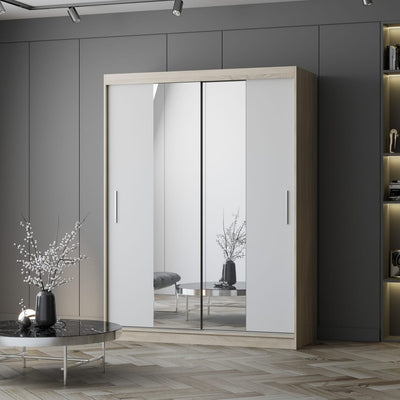 Vista 01 Sliding Mirror Door Wardrobe 150cm