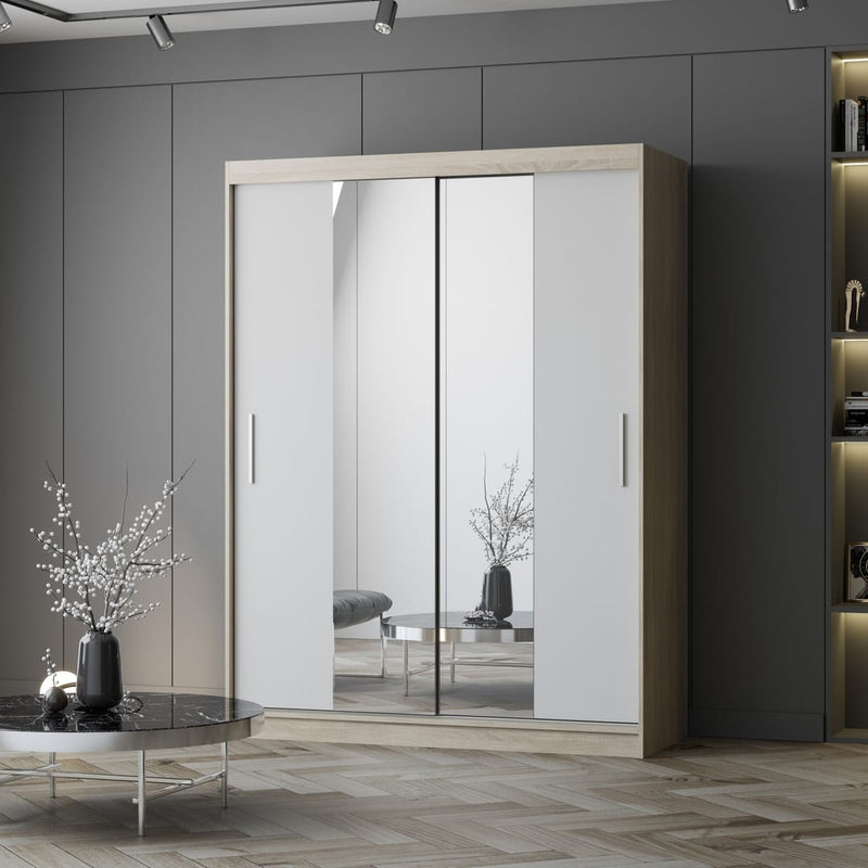 Vista 01 Sliding Mirror Door Wardrobe 150cm