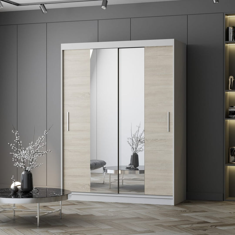 Vista 01 Sliding Mirror Door Wardrobe 150cm