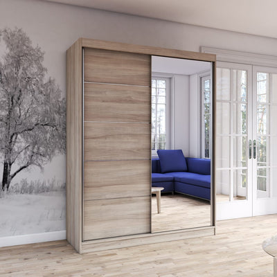 Vista 05 Mirrored Sliding Door Wardrobe 150cm