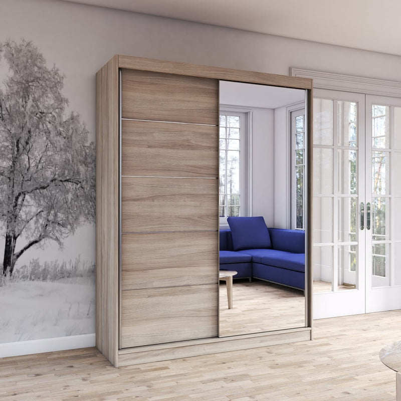 Vista 05 Mirrored Sliding Door Wardrobe 150cm