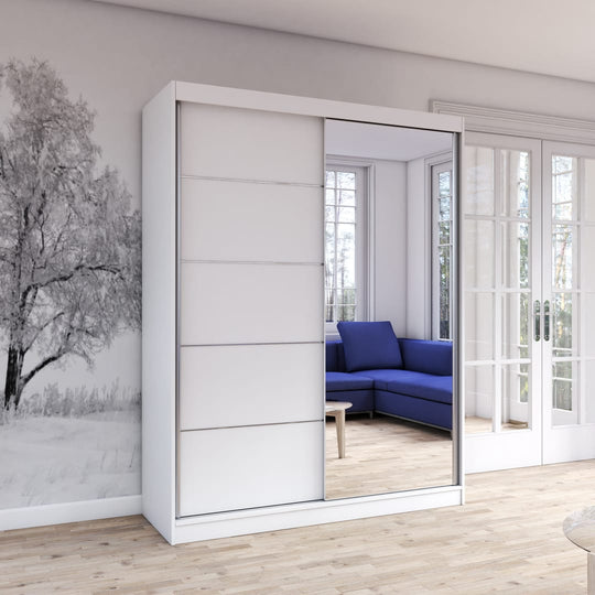 Vista 05 Mirrored Sliding Door Wardrobe 150cm