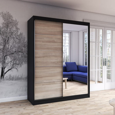 Vista 05 Mirrored Sliding Door Wardrobe 150cm
