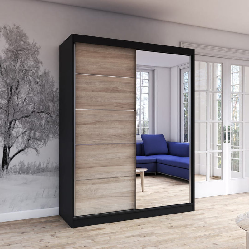 Vista 05 Mirrored Sliding Door Wardrobe 150cm