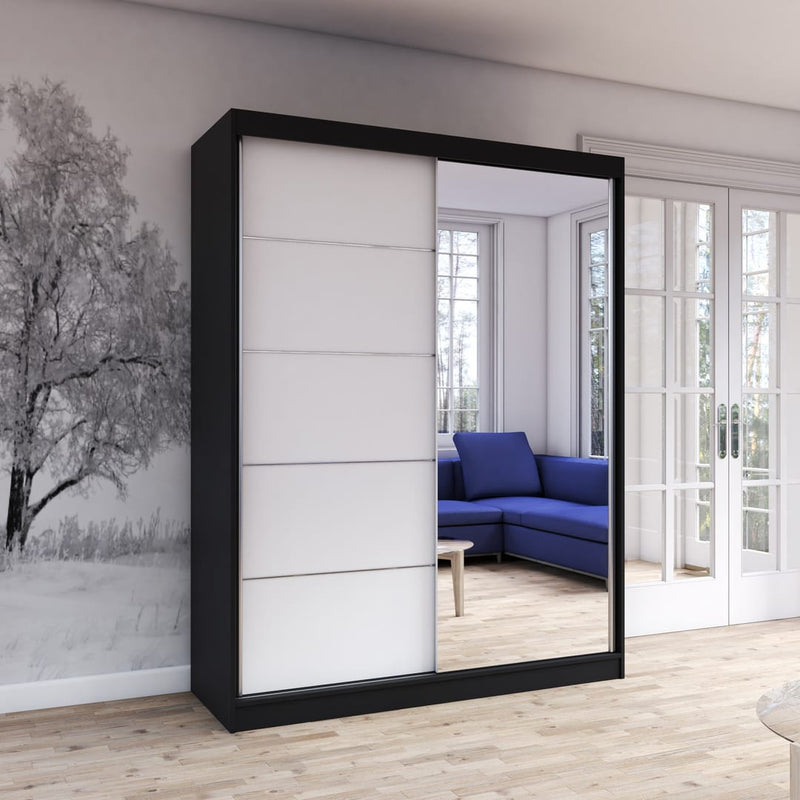 Vista 05 Mirrored Sliding Door Wardrobe 150cm