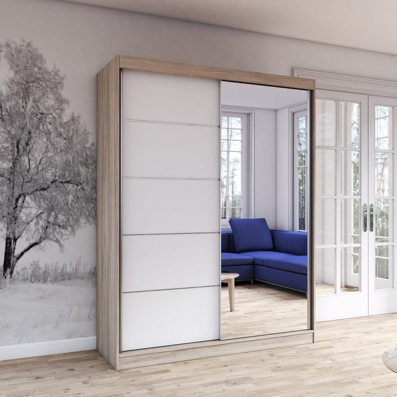 Vista 05 Mirrored Sliding Door Wardrobe 150cm