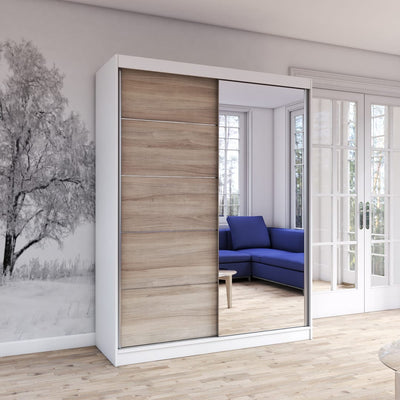 Vista 05 Mirrored Sliding Door Wardrobe 150cm