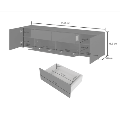 Visby TV Cabinet 195cm