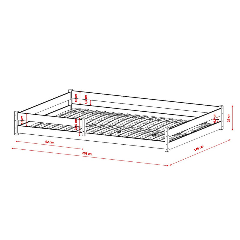 Wooden Bed Fini [EU Double]