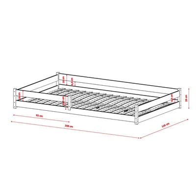 Wooden Bed Zofia [EU Small Double]
