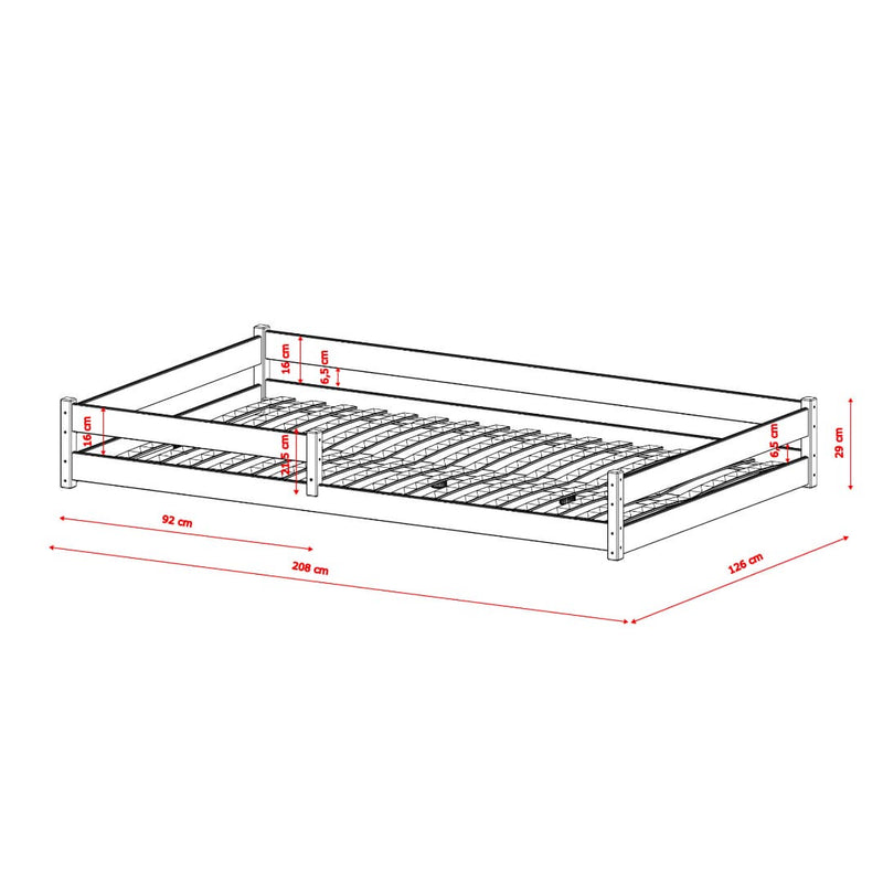 Wooden Bed Zofia [EU Small Double]
