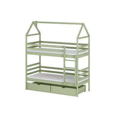Wooden Bunk Bed Alex With Storage