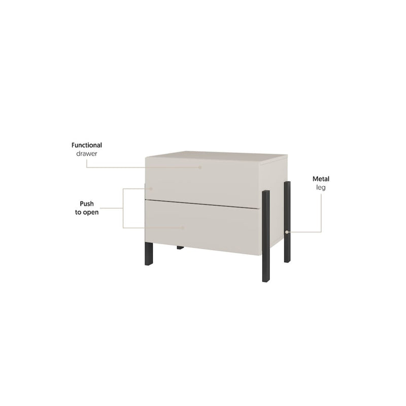 Yukon Bedside Table 55cm