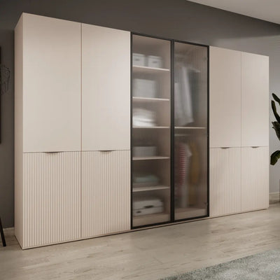 Lund Hinged Door Wardrobe 101cm [Flutes]