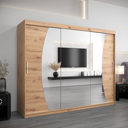 Wave Sliding Door Wardrobe 250cm