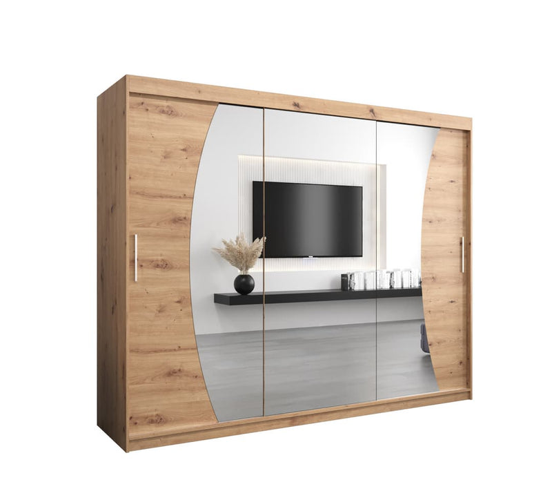 Wave Sliding Door Wardrobe 250cm