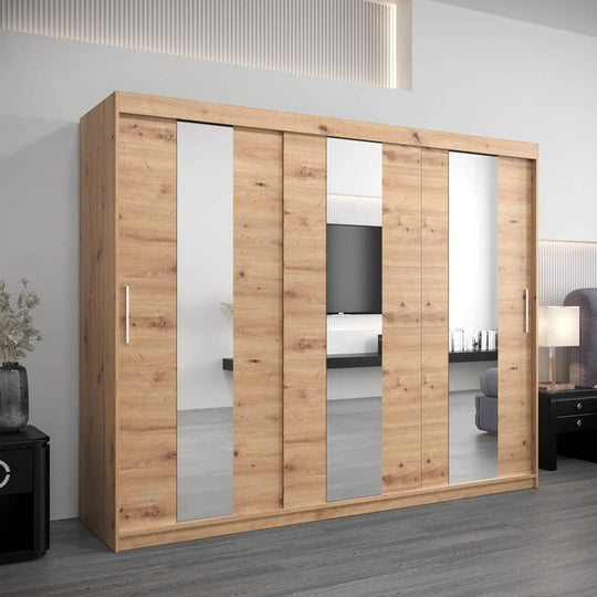 Pole Sliding Door Wardrobe 250cm