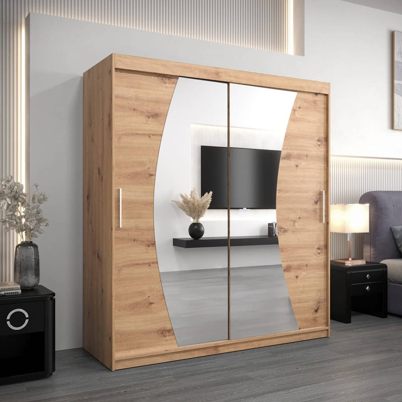 Wave Sliding Door Wardrobe 180cm