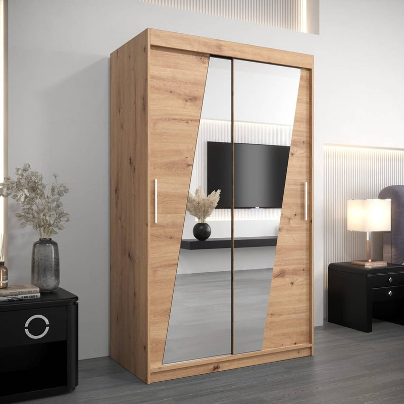 Rhomb Sliding Door Wardrobe 120cm