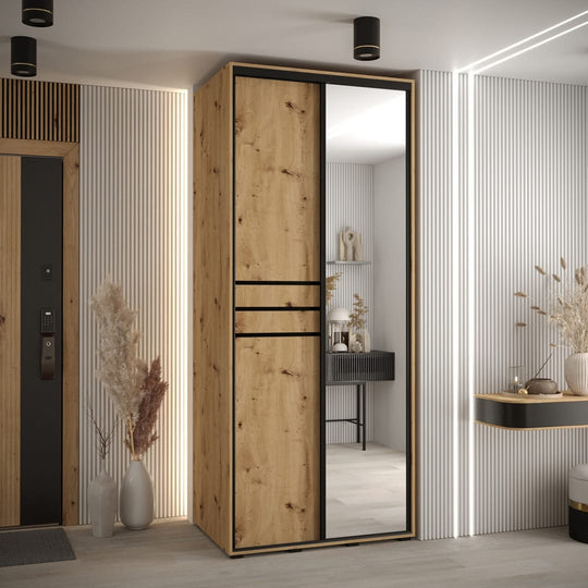 Cannes XI Sliding Door Wardrobe 110cm