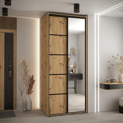 Cannes V Sliding Door Wardrobe 120cm