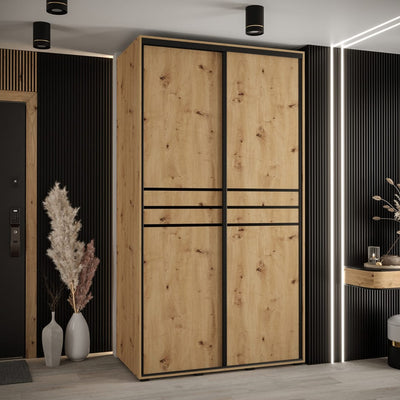 Cannes X Sliding Door Wardrobe 130cm