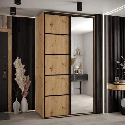 Cannes V Sliding Door Wardrobe 140cm