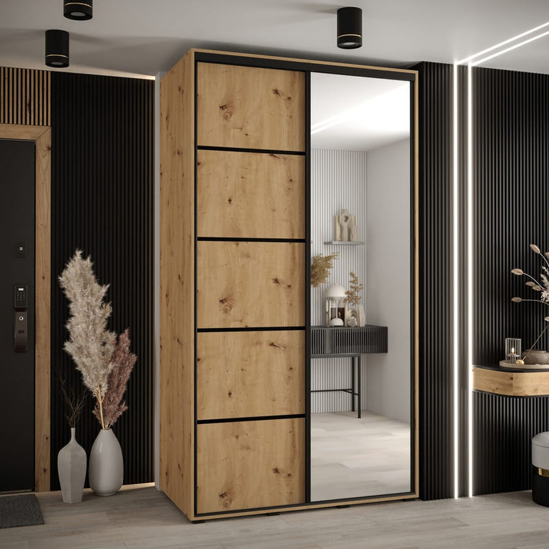 Cannes V Sliding Door Wardrobe 140cm