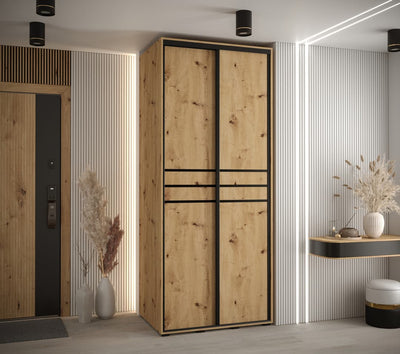 Cannes X Sliding Door Wardrobe 100cm