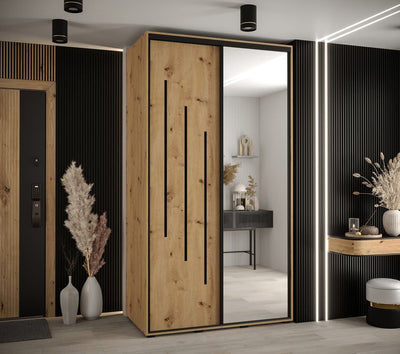 Cannes IX Sliding Door Wardrobe 130cm