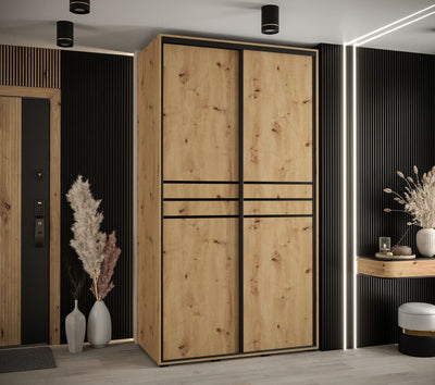 Cannes X Sliding Door Wardrobe 130cm