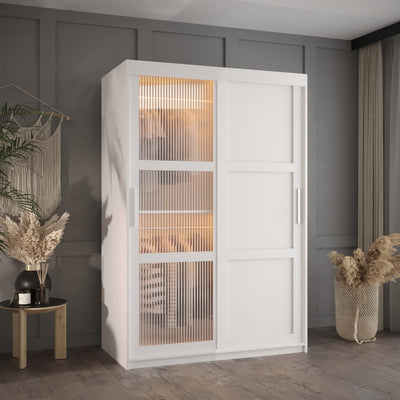 Flutes III Sliding Door Wardrobe 120cm