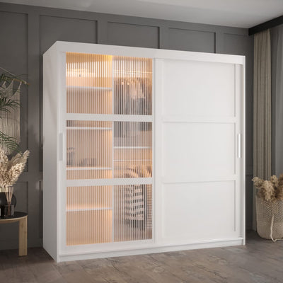 Flutes III Sliding Door Wardrobe 180cm